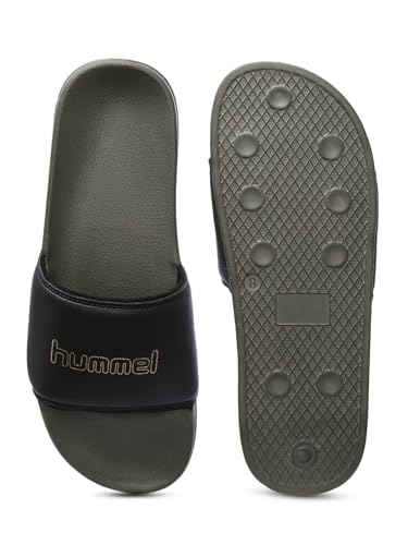 Image of hummel CLASSIC MEN SLIDERS Comfortable Cushioned Sole Arch Support Durable Lightweight Flexible Trendy Style Flip flops and Slippers Slides for Men Daily use Chappal
