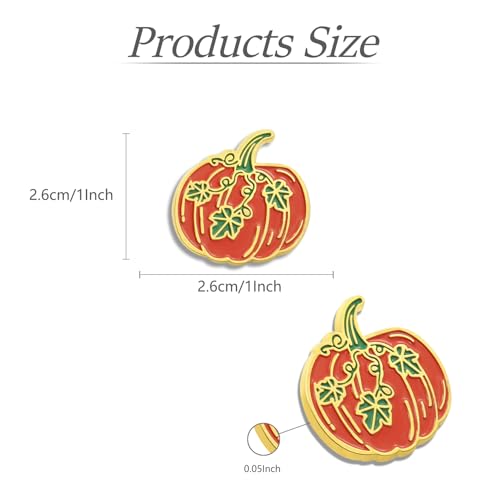 Image of 12 Pcs Pumpkin Lapel Pin Enamel squash Horror Halloween Thanksgiving cushaw Brooch Thanksgiving Day Gift Souvenir for men women Festival Hat Bag Suit Dress