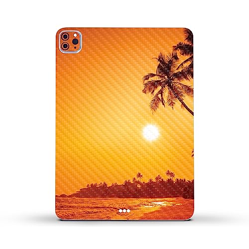 Image of MightySkins Carbon Fiber Skin Compatible with Apple iPad Pro 11 inch M2 4th Gen (2022) Full Wrap Kit - Sunset Dreams | Protective, Durable Textured Carbon Fiber Finish | Easy to Apply | Made in The USA