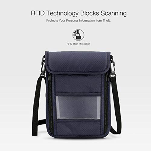RFID Blocking Passport Holder Wallet with Neck Stash Pouch for Traveling Security Credit ID Card - Image 6