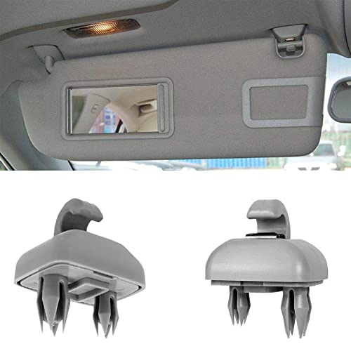 Middrivr 2 PCS Interior Sun Visor Hook Clip Bracket, Upgraded Car Interior Sunscreen Holder Hook, Interior Sun Visor Hook Clip Bracket Replacement for A1 A3 A4 A5 Q3 Q5, Replaces OEM # 8U0857562A