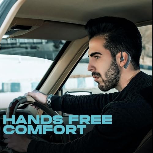 Image of HOPPUP Rush Mono Bluetooth in Ear Earphone with 55 Hours Hands Free Calling, 180 Left Right Rotation, Bluetooth 5.0 Technology, Built in Mic (Black)