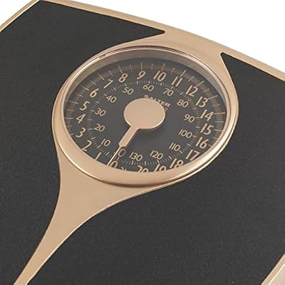 Salter 148 GFEU16 Speedo Dial Mechanical Bathroom Scale, Oversized Dial for Easy Reading & Easy Use, Large Platform Scales For Body Weight, 136KG Capacity, No Batteries Required, Imperial/Metric, Gold
