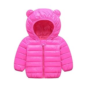 Winter Down Coats for Kids Baby Boys Girls Light Puffer Padded Jacket Bear Hoods Infant Outerwear