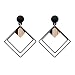 Produktbild emorias 1 pair Ohrringe Silber Mode Rechteckig hängen Creolen der Haken der Tropfen Mädchen-Frauen-Ohrringe Schmuck Zubehör