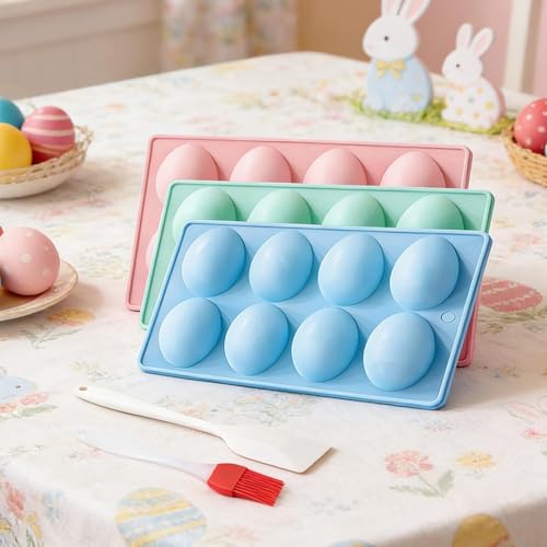 Molde de huevo de Pascua flexible que evita que los dulces se rompan al desmoldar 4