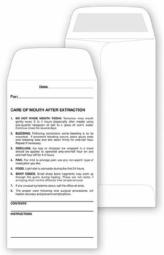 Dental Post Operative Instructions Envelope (500)