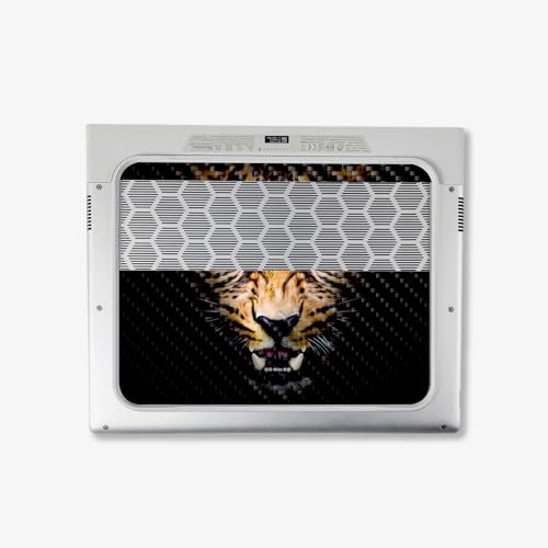 Image of MightySkins Carbon Fiber Skin Compatible with Alienware X14 R2 (2023) Full Wrap Kit - Leopard Face | Protective, Durable Textured Carbon Fiber Finish | Easy to Apply & Change Styles | Made in The USA