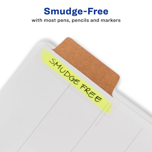 Image of Avery Margin Ultra Tabs, 2.5 inch x 1 inch, 24 Metallic Tabs | For Marking Pages in Books and Planners, Clear Body See-Through Design, 2-Side Writable, Smudge-Resistant, Fits Margins