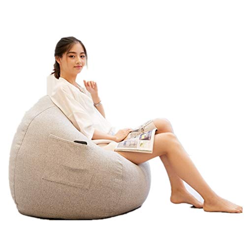 Großer Gaming-Sitzsack für den Innen- und Außenbereich, ideal für Zuhause oder Garten, leicht zu reinigen (Farbe: Beige)