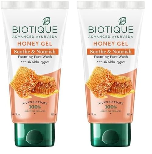 Biotique Honey Gel Soothe & Nourish Foaming Face wash | Soap Free Formula | Reduce Dryness | 100% Botanical Extracts | Suitable for All Skin Types | 150ml (Pack of 2)-image-10