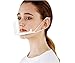 Produktbild MINASAN 10 StückGesichtsschutz mit Visier Transparent Gesichtsschild Augenschutz für Küche Outdoor Draußen Reisen Schleifen (Weiß, 14 * 10.5CM)