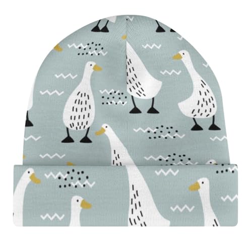 Cute Goose Animal Pattern Kids Beanie Hat for for Girls Boys Children Cap Winter Knitted Chemo Cancer Headwear Accessories Gifts Decoration Black4
