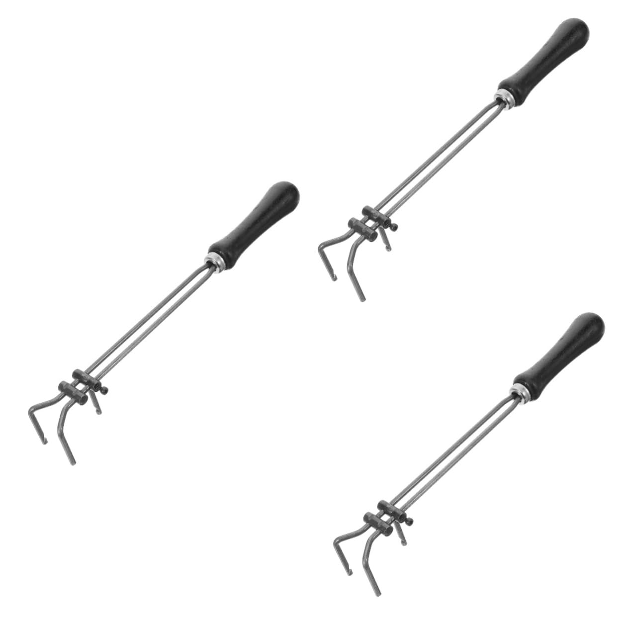 Lurrose 3pezzi Crucible Tong Metal Clamp per Fusione di Metalli Pinze Carbonio per Ottimale Controllo Strumento per Esperimenti Scientifici e Fonderie Resistente e Durevole