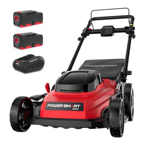 Image of PowerSmart 20 inch Self-Propelled Cordless Lawn Mower, Brushless Motor, 2 x 40V 4.0Ah Battery & Charger (MB2420SA)