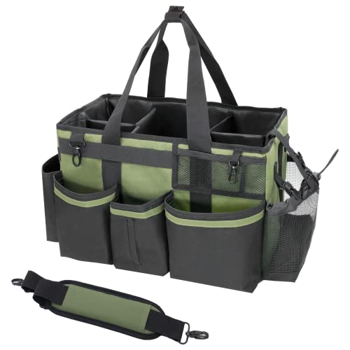 SCAVATA Wearable Cleaning Caddy Organizer with Handle & Shoulder Straps for Housekeepers, Under Sink...
