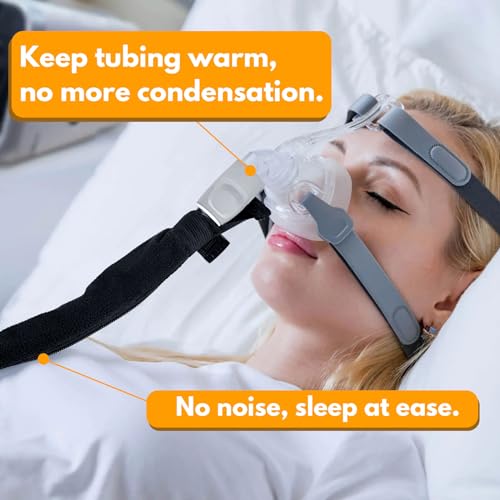 Healvaluefit 6.3ft CPAP Hose Cover for ResMed ClimatelineAir AirSense 10 & 11, CPAP Tube Cover Cat Proof, Double-Sided Hose Wrap Full Zipper for Heated Tubing