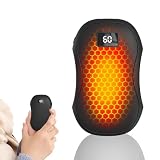 Nizirioo Calentador de manos eléctrico portátil, calentador de bolsillo eléctrico: 5000 mAh recargable por USB, banco de energía con pantalla digital, calentador de doble cara, 3 ajustables, 40-60 °C,