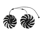 Graphics Card Fans PLD09210S12HH GPU Cooler for Gigabyte GV-N1070WF2OC GV-N1070WF2 GV-RX570/580GAMING GV-RX470WF2/RX480WF2 Video VGA Cards Cooling (1 Set 90MM Counterclockwise Leaves Fan)