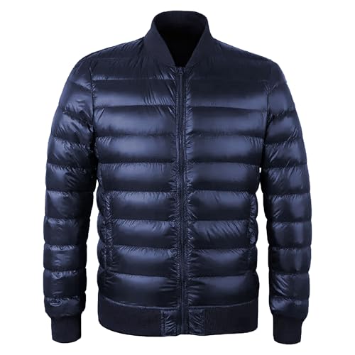 Doudoune bomber homme décontractée pour le quotidien veste noire ajustée M