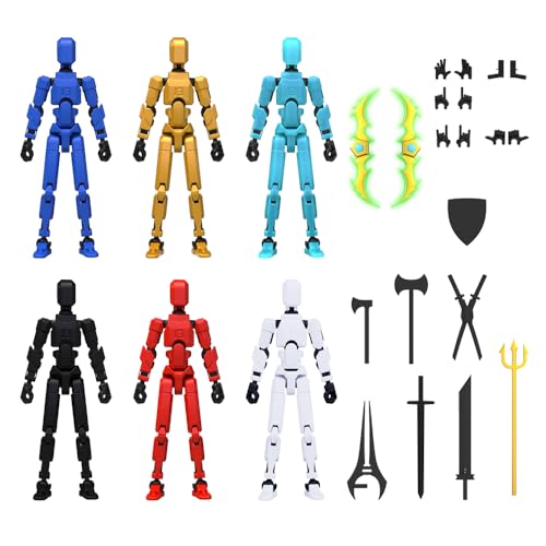 MerryXD 6 Pack Assembly Completed T13 3D Action Figure,Dummy Nova