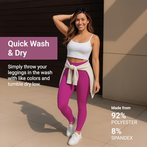 Image of SATINA High Waisted Leggings for Women - Comfortable and Stretchy in Versatile Sizes and Colors