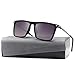 Price comparison product image LEIMI Mens Polarized Sunglasses for Men/Women Vintage Rectangular Driving Fishing UV Protection 8823 (black-gradient gray, 55)