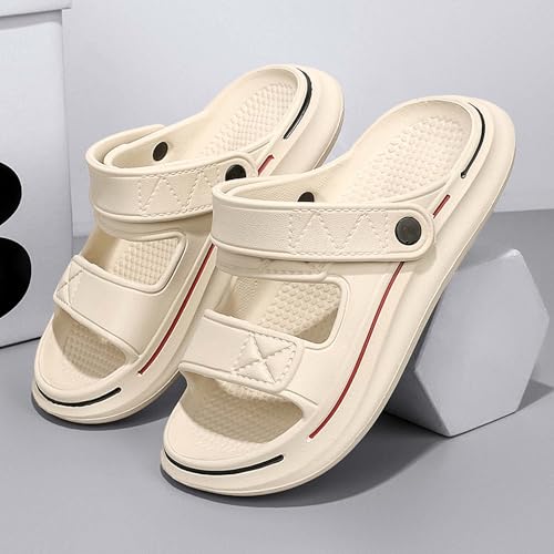 Men's Summer Casual Sandals,Breathable Lightweight Soft EVA Elastic Slippers Fashionable Comfortable Anti Slip Wear-Resistant Shoes for Bathroom,House Slipper,Outdoor4