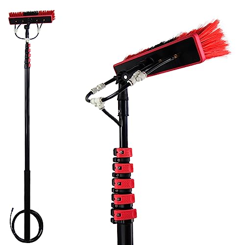 Poste de Limpieza de Ventanas de 12 a 36 pies/Cepillo telescópico Alimentado con Agua/Limpiador Extensible Equipo de Limpieza de Ventanas de Techo de Invernadero Limpiador Extensible Herrami