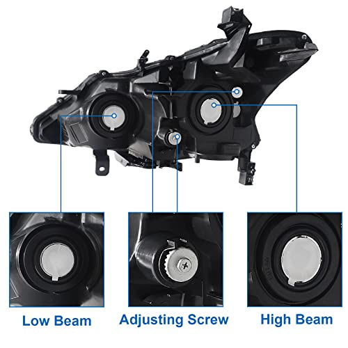 Telpo Anti-Fogging Headlight Assembly Compatible With 2013 2014 2015 13 14 15 2013-2015 Nissan Altima Front Light Headlamp (Chrome Housing And Amber Reflector) #TOP6