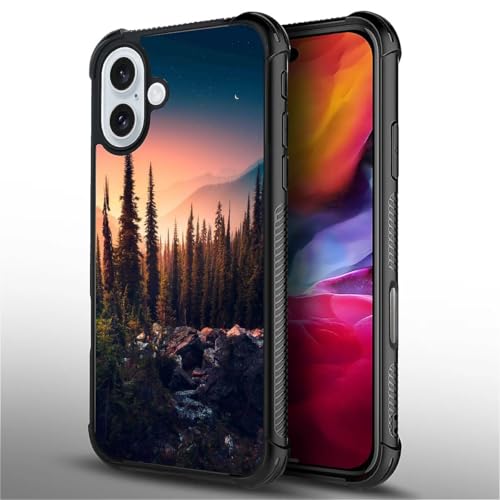 Coque iPhone 16 Plus design rigide paysage de montagne - 2