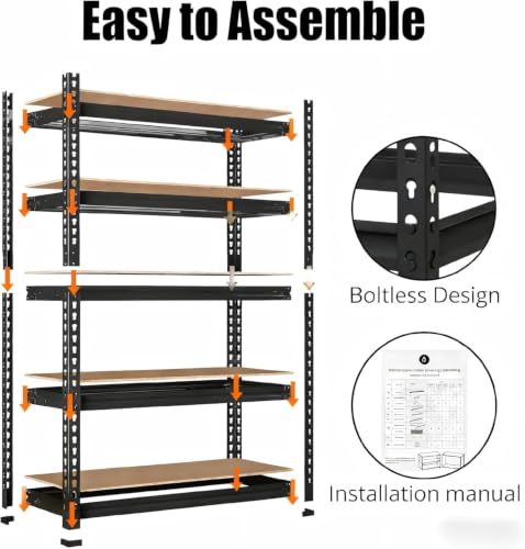 Image of GarveeTech Heavy Duty Garage Shelving Unit, 48 in L x 18 in D x 72 in H