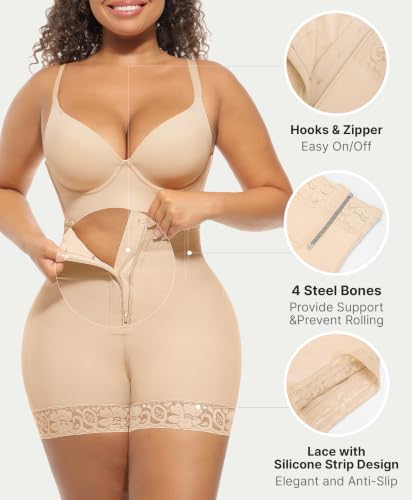 Image of FeelinGirl Tummy Control Shapewear Butt Lifting Faja Shorts Body Shaper