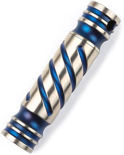 JJFox Pastillero para llavero, pequeño contenedor de pastillas de titanio, pastillero, collar, contenedor de píldoras, llavero, portátil, Edc,