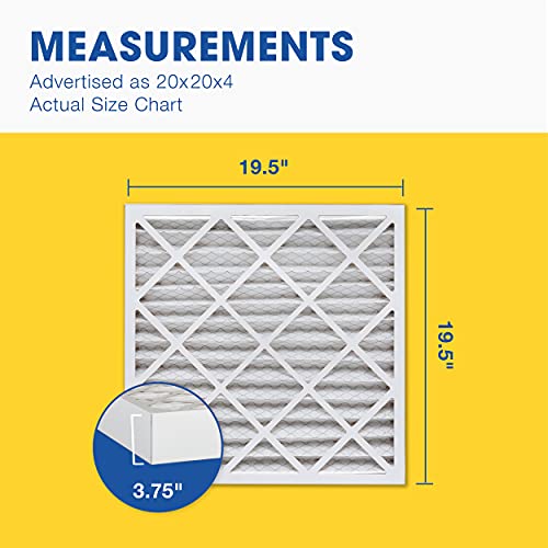 Image of Aerostar 20x20x4 MERV 13 - 6 Count - Pleated HVAC, Furnace & Air Conditioner Filters - Removes Bacteria, Dust, Cold & Flu Germs, Lint, Mold, Pet Dander, Allergy-Causing Pollen, Smog, Smoke & Viruses