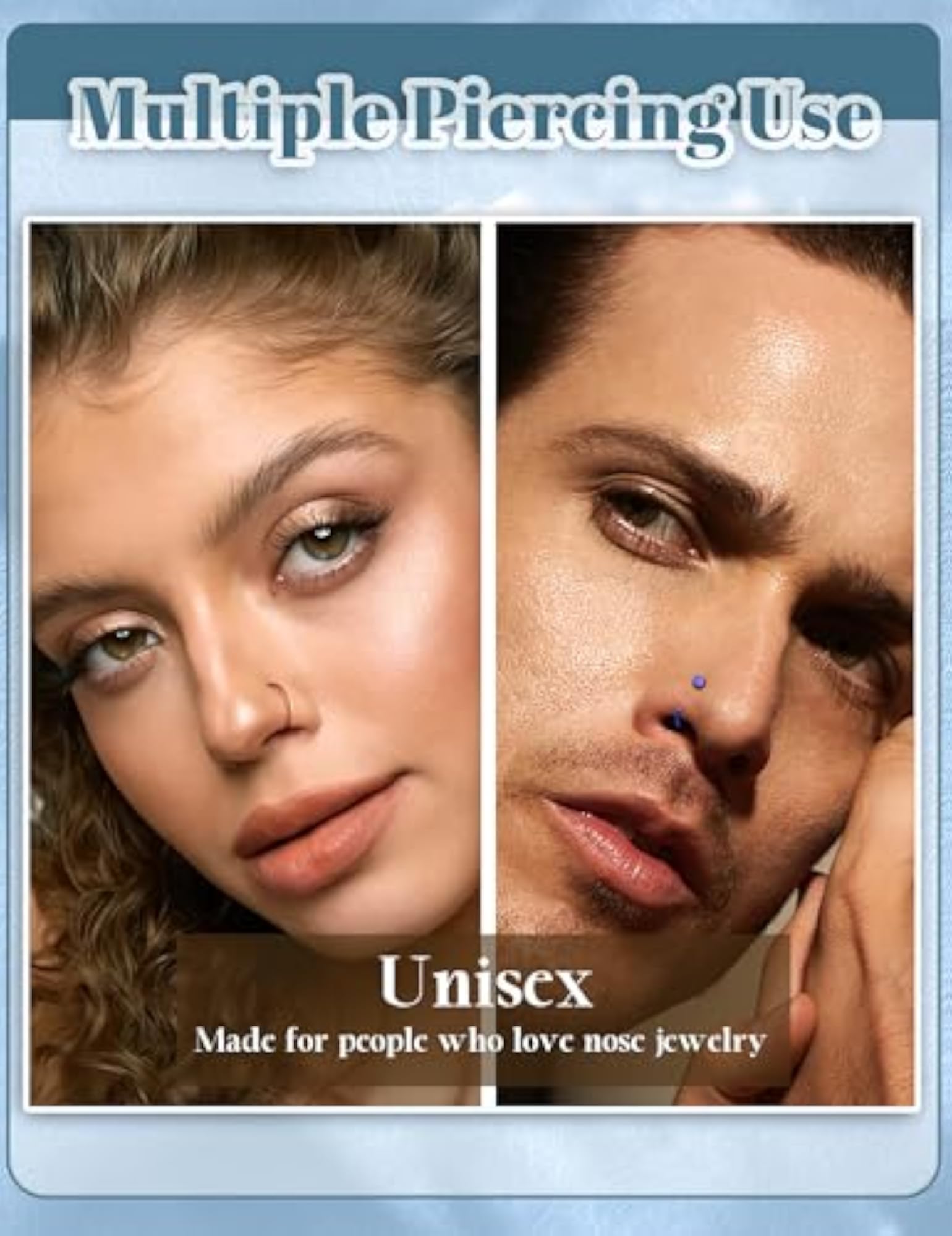 36pcs 20G Stainless Steel Nose Ring Hoop Set
