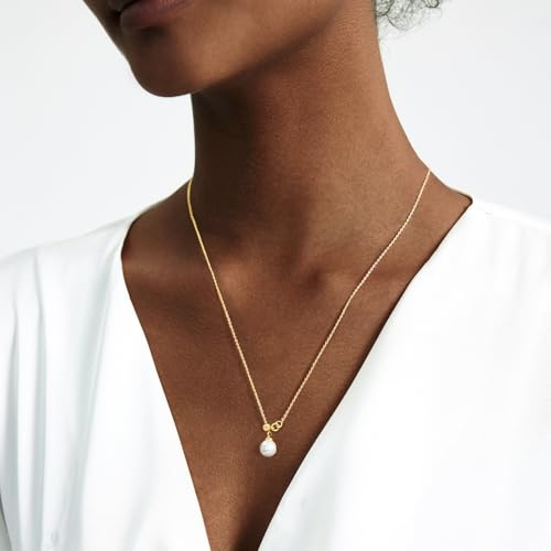 Image of Zeffy Gold Pearl Necklace for Women, Dainty 14K Gold /Silve Plated Layered Pearl Choker Pearl Earrings Pearl Bracelets Wedding Trendy Gold Jewelry Set for Women Gifts