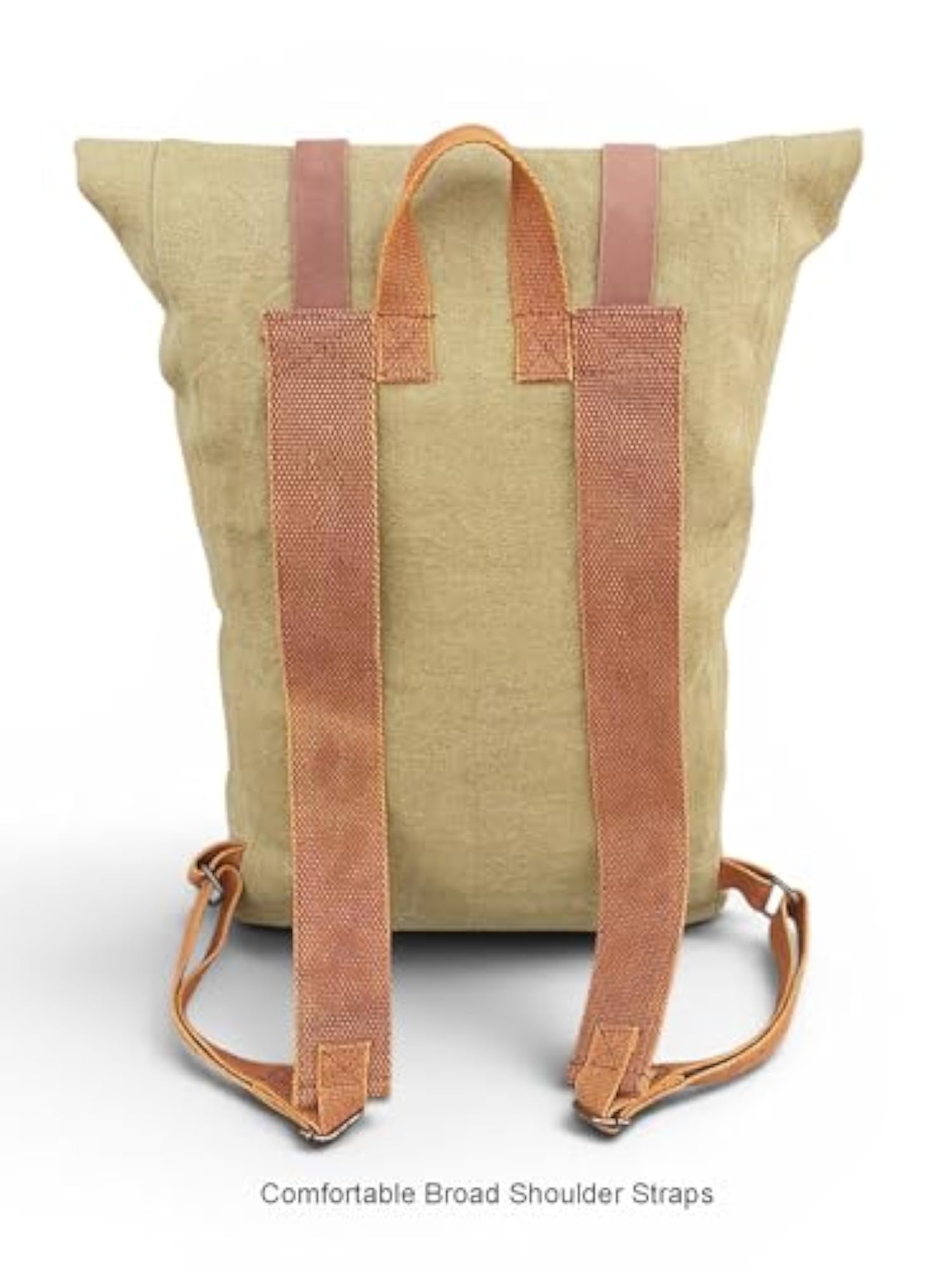Canvas Backpack for Men and Women, Casual Roll Down Design