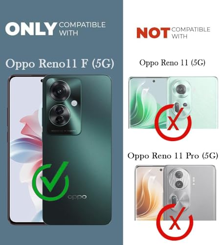 Image of Jkobi Back Case Cover for Oppo Reno11 F 5G | Oppo Reno 11F 5G (Shockproof with Polycarbonate Clear Panel | Professional Black)