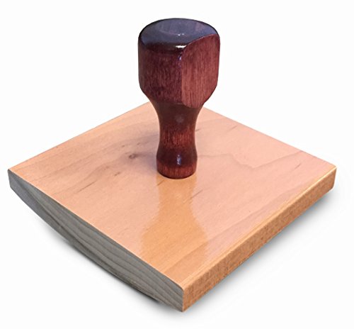 UImprint 4'' x 4'' Extra Large Custom Rocker Mount Wood Hand Rubber Stamp with Wooden Handle