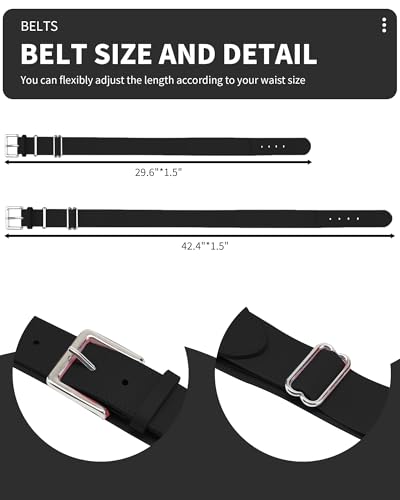 QBK 2T/3T/4T/5T Toddler Baseball Socks And Belt Youth Softball Tee Ball Combo Set for Boy Girl (1 Pairs of Socks & 1 Belt)4