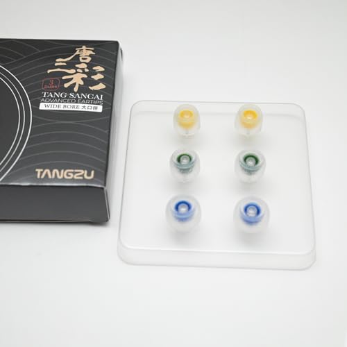 Linsoul Tangzu Tang Sancai Wide Bore Silicone Eartips for in Ear Earphones, Replacement Earbuds Tips (S+M+L, 3 Pairs)