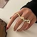 KOHOTA 12PCS Adjustable Knuckle Rings for Women 14K Gold Plated Silver Simple Stacking Rings Pack Open Knot Star Moon Butterfly Dainty Thumb Ring Set for Women
