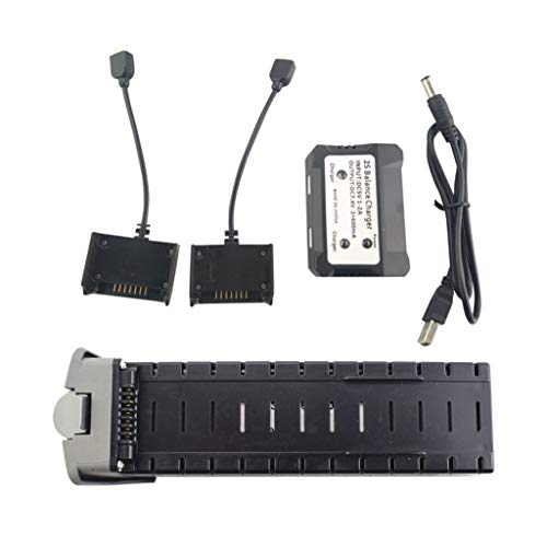 7.4V 2800mAh Lithium Battery with 2 in 1 Balance Charger + 2PCS Converter for HS700D GPS Quadcopter 5G 1080p HD Camera Drone Parts