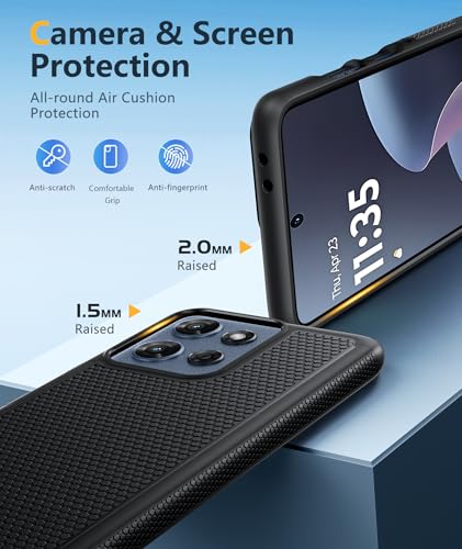 Image of FNTCASE for Moto G-2026 /2025 Phone Case: Moto G Play 2026 /Moto G Power 2025 Case with Screen Protector Dual Layer Military Drop Protection Heavy Duty Shockproof Rugged Non Slip Cell Phone Cover, Black