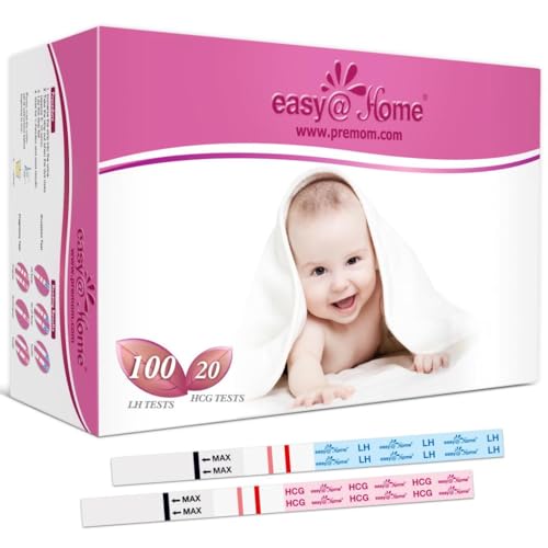 Easy@Home Test Ovulazione e Test Gravidanza, Aumenta le tue Probabilità di Rimanere Incinta, Accuratezza Oltre il 99.8%