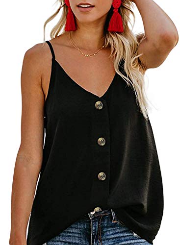 Top Canotte Donna - Canottiere Donna Estive Camicie Scintilla Glitter Maglietta Nero Bianco T-Shirt Crop Tank Top Canotte Maglia Gilet Veste Cime Taglie Forti