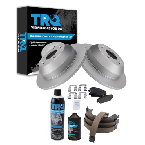 Image of TRQ Rear Brake Pad & Rotor Kit Semi-Metallic Compatible with 10-12 Santa Fe 11-13 Sorento
