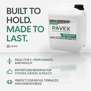 PAVEX - 5L de liants de gravier pour coller des pierres, du paillis et de la pierre concassée de tout type. Liaison de pierres pour les allées de jardin ou les terrasses - Tient jusqu'à 3 ans.