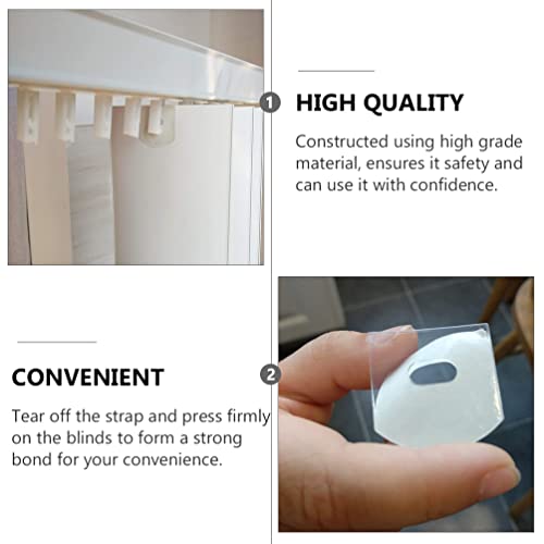 Doitool White Stickers White Stickers Clear Vertical Blind Repair Tabs: 20Pcs Vertical Blind Tabs Blind Fixers Transparent Vane Savers Blind Repair Tool White Blinds White Blinds #TOP2